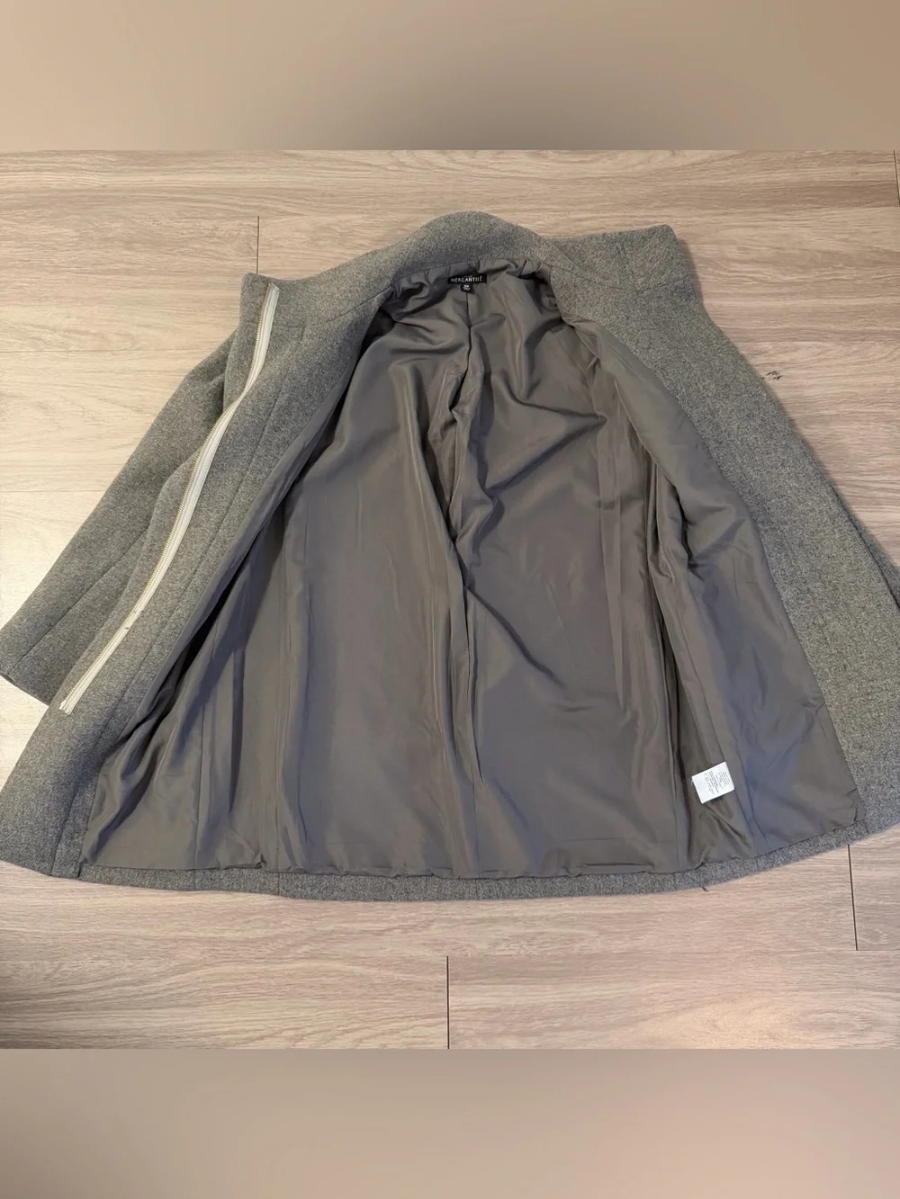 J. Crew Mercantile, Gray Wool Blend‎ Standing Collar Coat - | Women’s 00